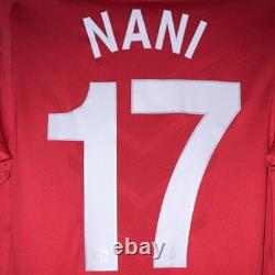 Manchester United 2010-11 Match Issue Signed Champions League Home Shirt Nani 17