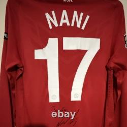 Manchester United 2010-11 Match Issue Signed Champions League Home Shirt Nani 17