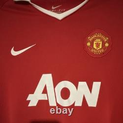Manchester United 2010-11 Match Issue Signed Champions League Home Shirt Nani 17