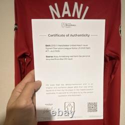 Manchester United 2010-11 Match Issue Signed Champions League Home Shirt Nani 17