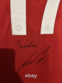 Manchester United 2010-11 Match Issue Signed Champions League Home Shirt Nani 17