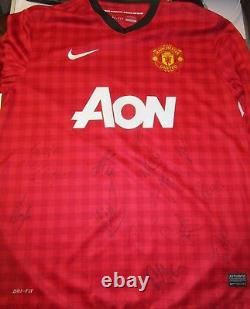 Manchester United 2012/13 Signed Jersey Unframed + Photo Proof & C. O. A