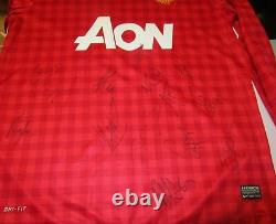 Manchester United 2012/13 Signed Jersey Unframed + Photo Proof & C. O. A