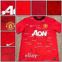 Manchester United 2013 Squad Signed Shirt Inc. Rooney, Giggs, Van Persie etc