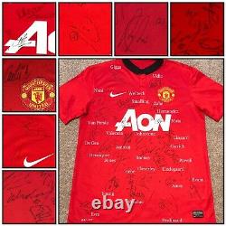 Manchester United 2013 Squad Signed Shirt Inc. Rooney, Giggs, Van Persie etc