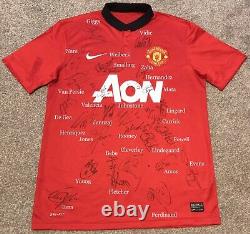 Manchester United 2013 Squad Signed Shirt Inc. Rooney, Giggs, Van Persie etc