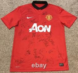 Manchester United 2013 Squad Signed Shirt Inc. Rooney, Giggs, Van Persie etc