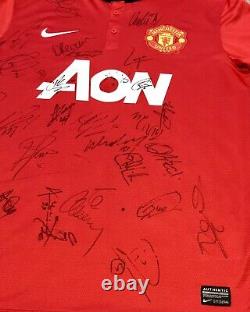 Manchester United 2013 Squad Signed Shirt Inc. Rooney, Giggs, Van Persie etc