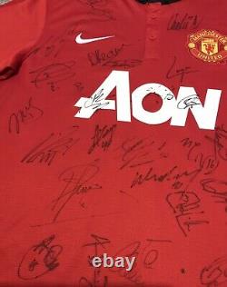 Manchester United 2013 Squad Signed Shirt Inc. Rooney, Giggs, Van Persie etc