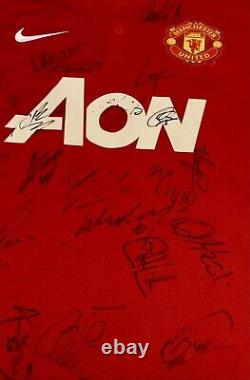 Manchester United 2013 Squad Signed Shirt Inc. Rooney, Giggs, Van Persie etc