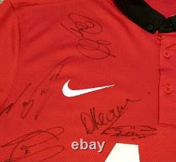 Manchester United 2013 Squad Signed Shirt Inc. Rooney, Giggs, Van Persie etc