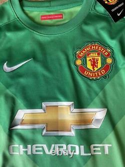 Manchester United 2014/15 Goalkeeper Shirt Brand New Adults(s)signed By 1 De Gea