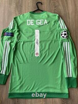 Manchester United 2015/16 C. L. Goalkeeper Shirt Adults(s) Signed By 1 De Gea