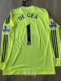 Manchester United 2015/16 Gk Shirt Player Issue New Adults(l) Signed By 1 De Gea
