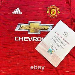 Manchester United 2020/2021 Signed Authentic Home Shirt Shaw MUFC COA