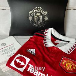 Manchester United 2022/2023 Signed Home Shirt Bruno Fernandes MUFC COA