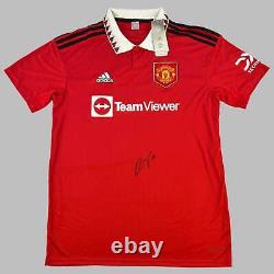 Manchester United 2022/2023 Signed Home Shirt Bruno Fernandes MUFC COA