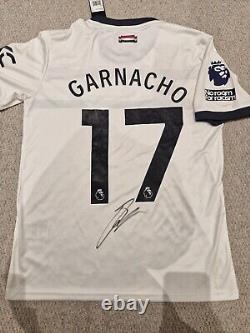 Manchester United 24/25 Away Shirt Signed By Argentine Sensation Garnacho