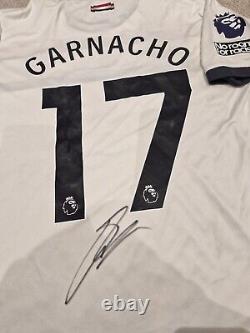 Manchester United 24/25 Away Shirt Signed By Argentine Sensation Garnacho