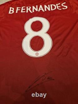 Manchester United 2425 Home Shirt Signed By Bruno Fernandes PHOTO PROOF