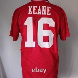 Manchester United 94 96 Number 16 Retro Home Shirt Signed Roy Keane