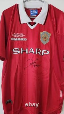 Manchester United 99 UEFA Shirt Hand Signed By Dwight Yorke