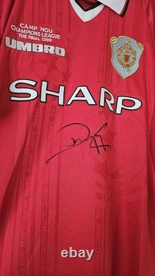 Manchester United 99 UEFA Shirt Hand Signed By Dwight Yorke