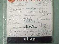 Manchester United A4 Display Containing 26 Multi Players Signatures Coa 50s -80s