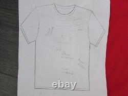 Manchester United AIG Multi Hand Signed by 6 Players No 10 Football Shirt L