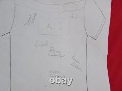 Manchester United AIG Multi Hand Signed by 6 Players No 10 Football Shirt L