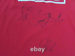 Manchester United AIG Multi Hand Signed by 6 Players No 10 Football Shirt L