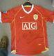 Manchester United Aig Red Signed Home Short Sleeved Football Shirt
