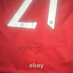 Manchester United Antony 21 Signed Football Shirt with COA Certificate