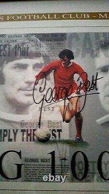 Manchester United Beckham Cantona Best Charlton Law Signed 100 Yrs