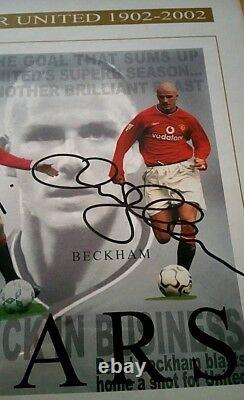 Manchester United Beckham Cantona Best Charlton Law Signed 100 Yrs