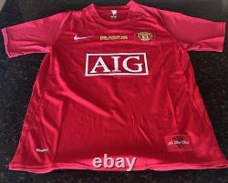 Manchester United Carlos Tevez Signed Jersey Moscow 2008 Beckett Authenticated