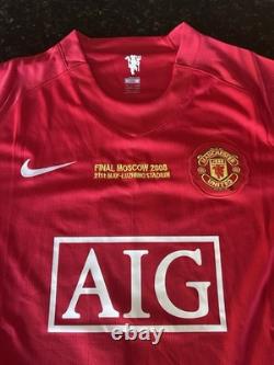 Manchester United Carlos Tevez Signed Jersey Moscow 2008 Beckett Authenticated