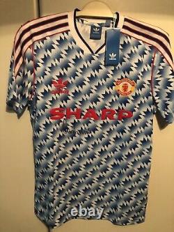 Manchester United Class Of 92 Adidas 92 Shirt Signed By Gary Neville RARE Medium