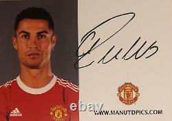 Manchester United Cristiano Ronaldo Hand Signed 21/22 Club Card