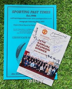 Manchester United Dinner Menu 2009 Signed By 15 Former Players Coa Rare Genuine