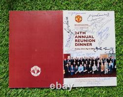 Manchester United Dinner Menu 2009 Signed By 15 Former Players Coa Rare Genuine