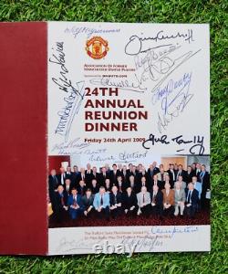 Manchester United Dinner Menu 2009 Signed By 15 Former Players Coa Rare Genuine