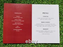 Manchester United Dinner Menu 2009 Signed By 15 Former Players Coa Rare Genuine