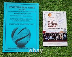 Manchester United Dinner Menu 2009 Signed By 15 Former Players Coa Rare Genuine