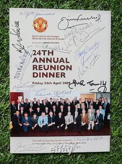 Manchester United Dinner Menu 2009 Signed By 15 Former Players Coa Rare Genuine