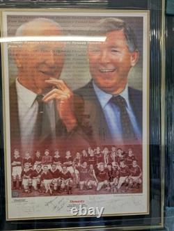 Manchester United Dynasty signed framed print, Large