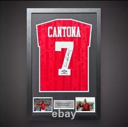 Manchester United Eric The King Cantona- Signed And Framed Shirt With Coa £299