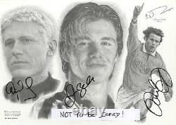 Manchester United F. C. Schmeichel, Beckham & Giggs I/P Hand Signed Print