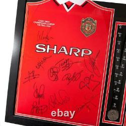 Manchester United FC 1999 Champions League Final Signed Shirt (Framed) Official