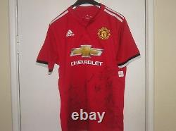 Manchester United FC 2017/18 Season Squad Signed Shirt de Gea Mata Shaw Lukaku